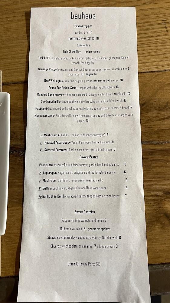 Bauhaus Menu image 4